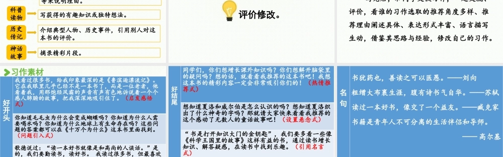 24人教统编版小学五年级语文上册第八单元习作：推荐一本书第1课时  课件
