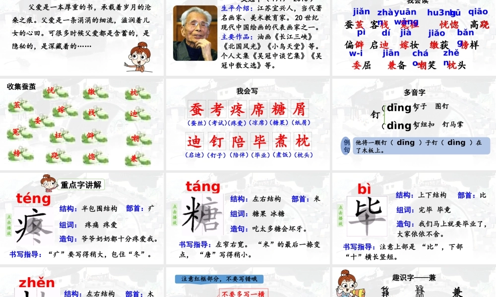 24人教统编版小学五年级语文上册第六单元19.父爱之舟第1课时  课件