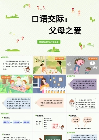 24人教统编版小学五年级语文上册第六单元口语交际：父母之爱  课件