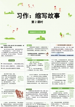 24人教统编版小学五年级语文上册第三单元习作：缩写故事第2课时  课件