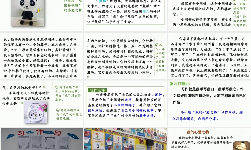 24人教统编版小学五年级语文上册第一单元习作：我的心爱之物第2课时  课件