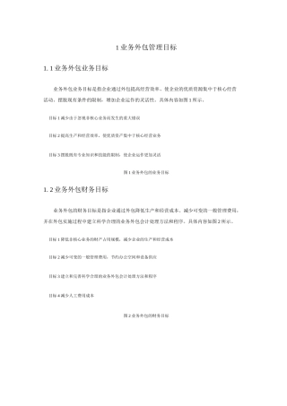 企业业务外包管理目标及业务风险