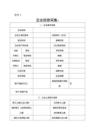 企业信息采集表