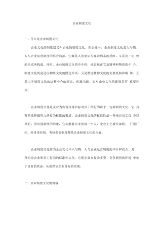 企业制度文化