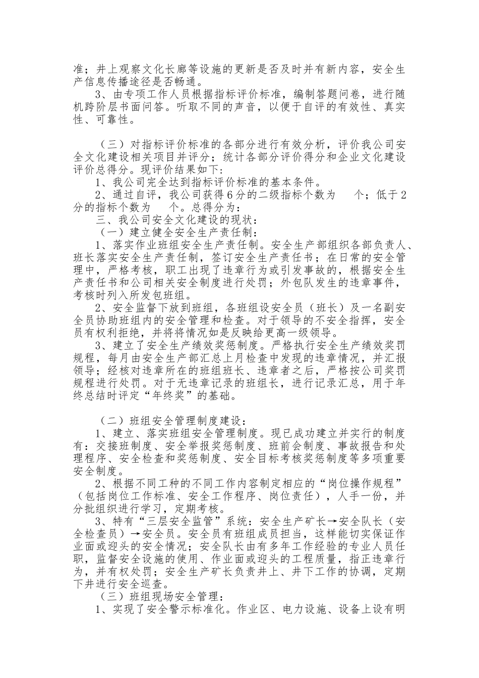 企业安全文化建设自评报告_第2页