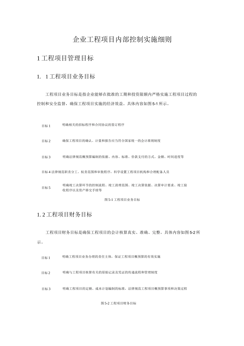 企业工程项目内部控制实施细则_第1页