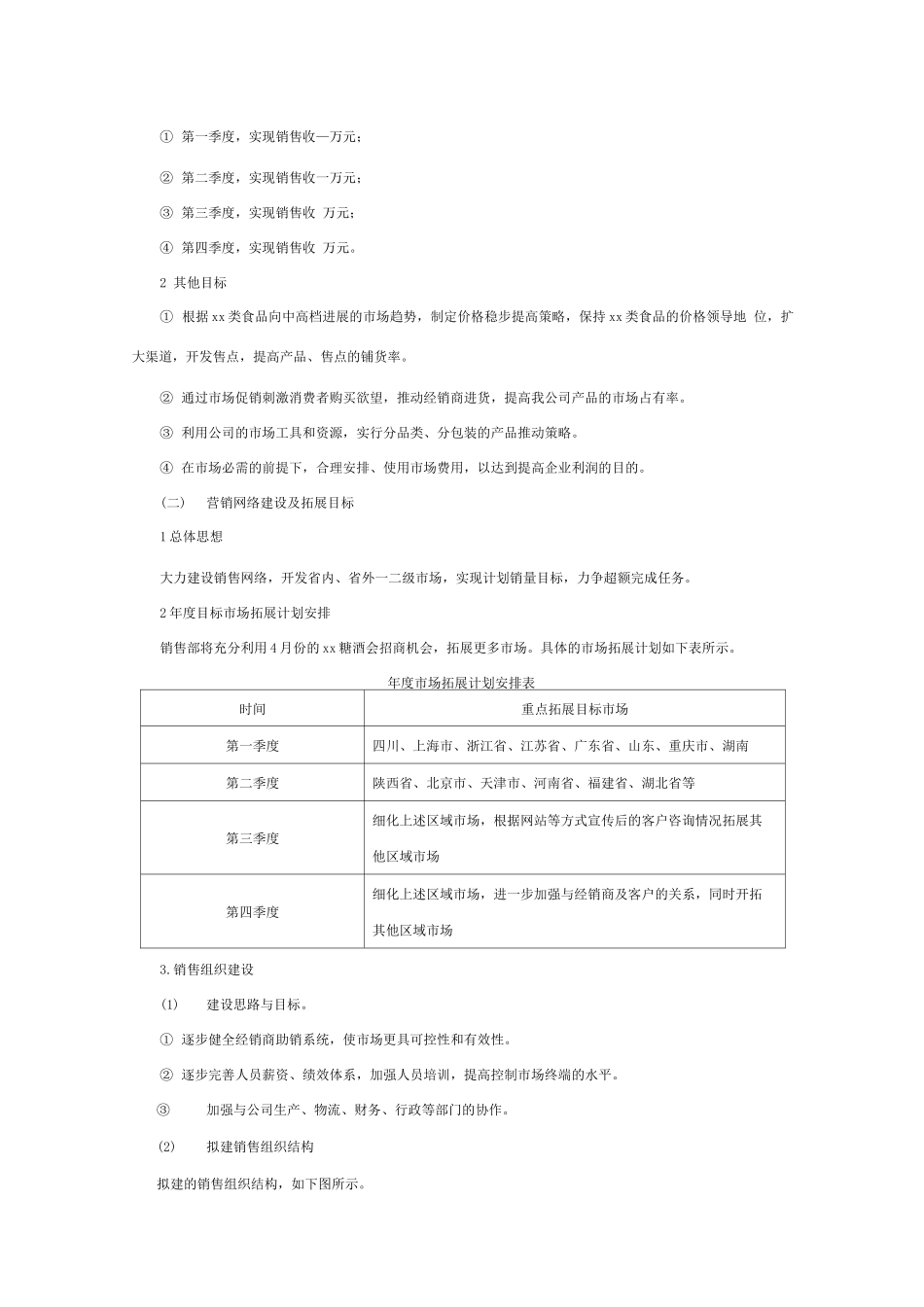 企业年度营销计划书_第2页