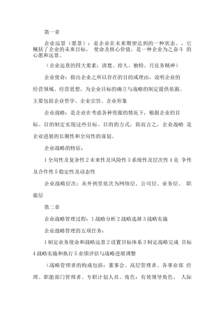 企业战略管理知识点整理