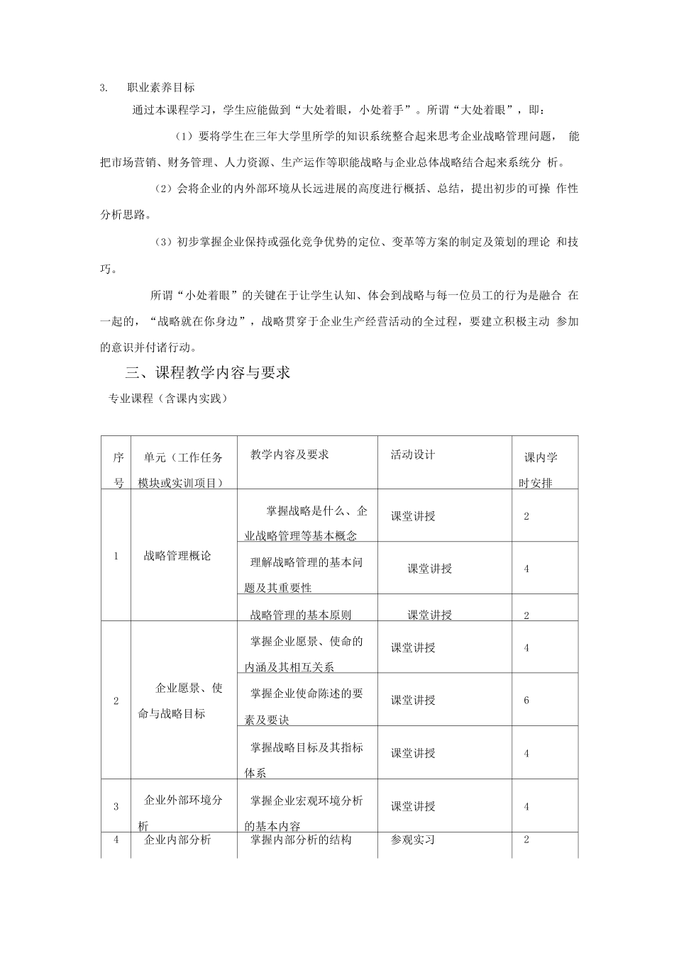 企业战略管理课程标准_第2页