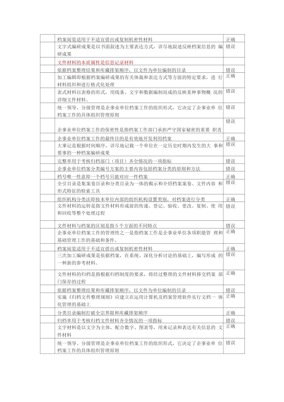 企事业单位档案管理基础题库一_第3页