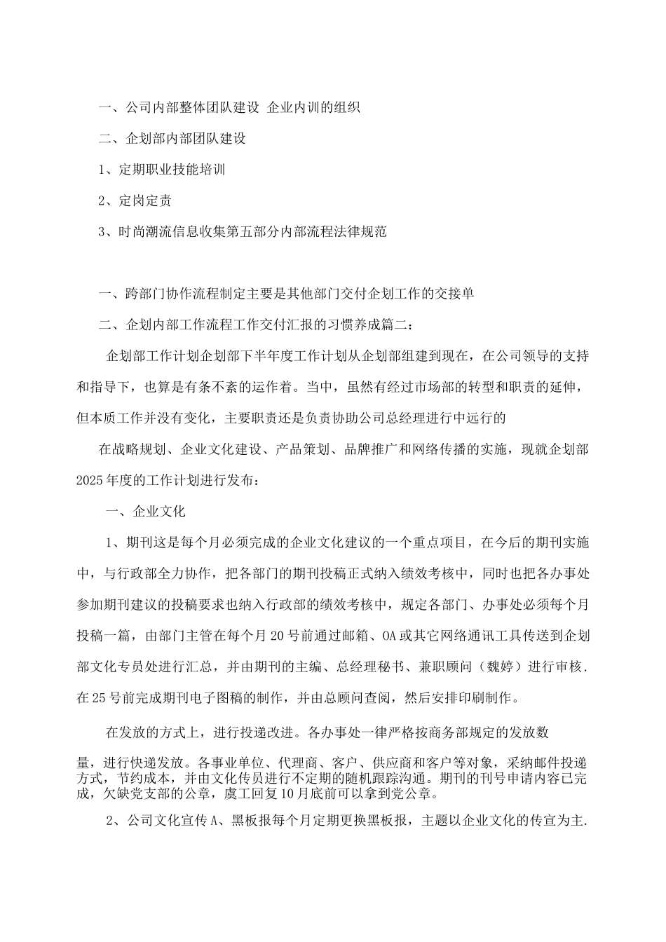 企划部年度工作计划_第3页