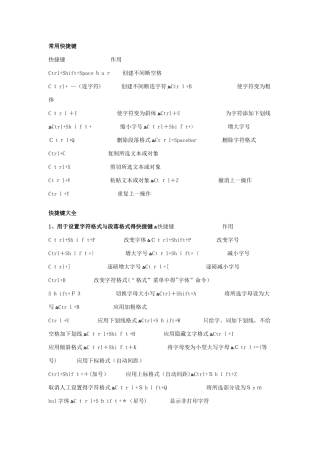 会计专用快捷键