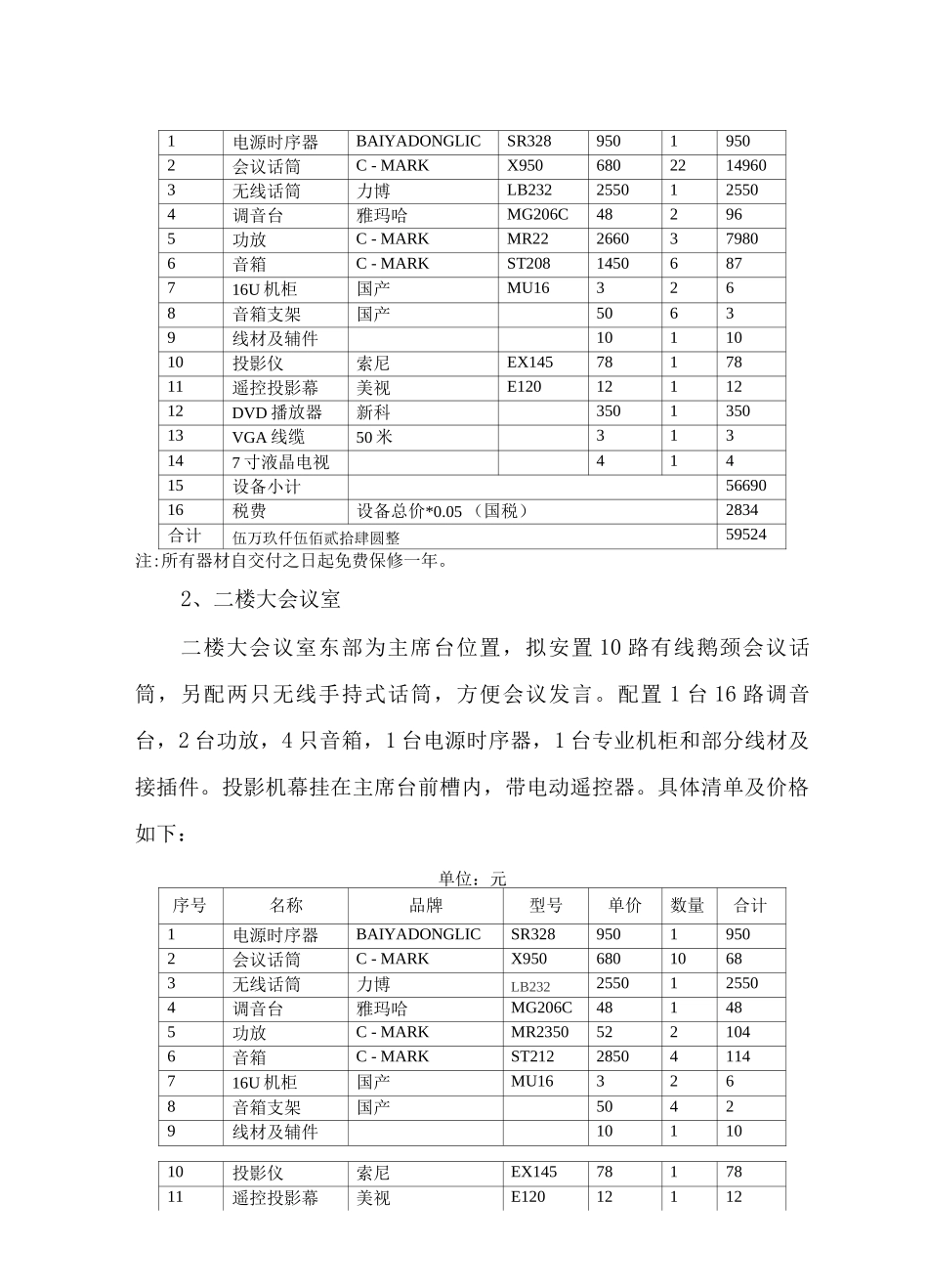 会议室多媒体音响系统方案_第3页