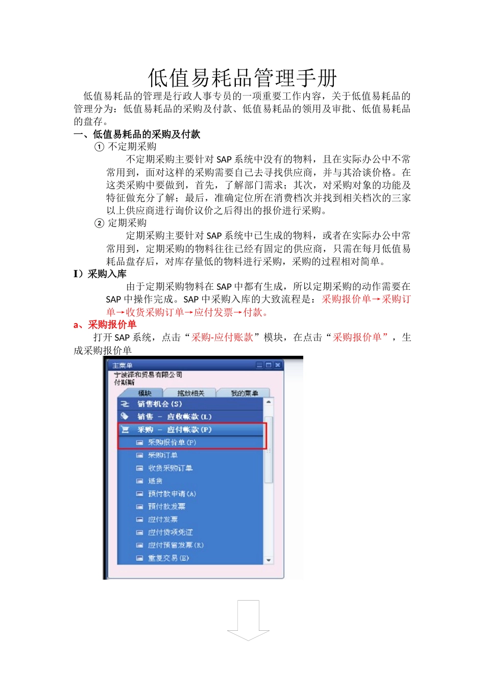 低值易耗品管理手册_第1页