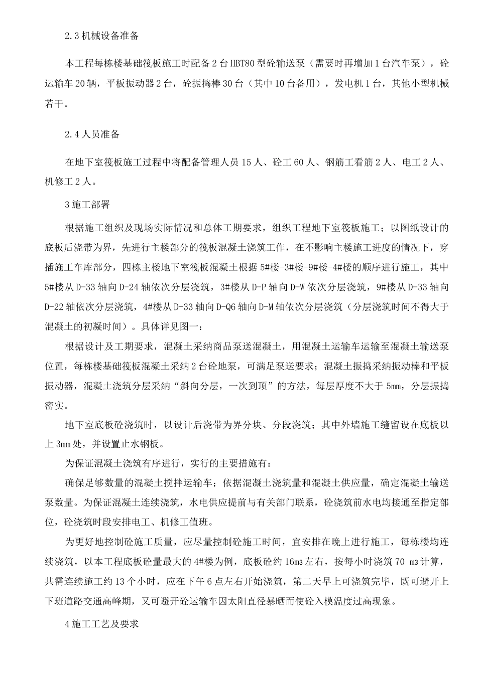 住宅地下室筏板工程施工方案_第2页