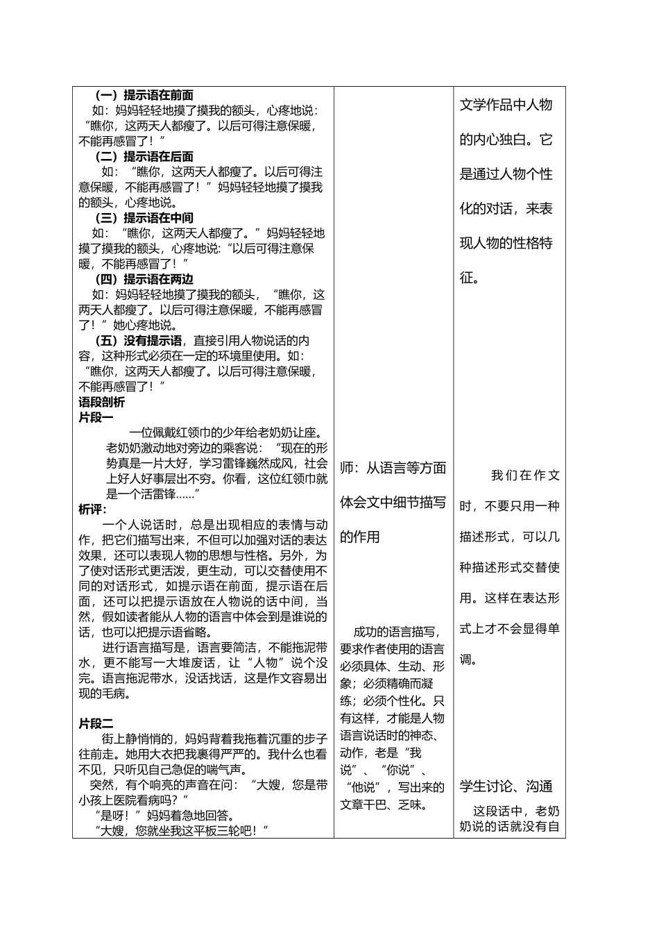 作文-运用语言描写表现人物的个性_第3页