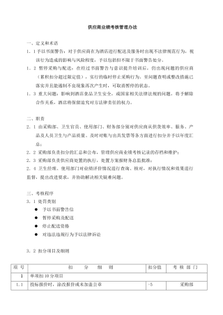 供应商业绩考核管理办法