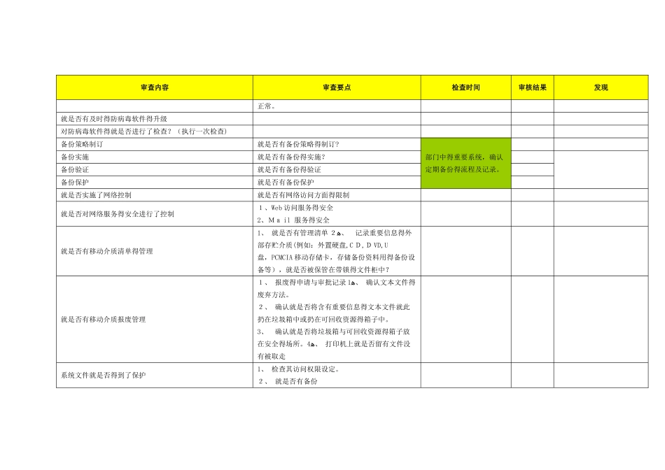 信息安全内审checklist_第3页