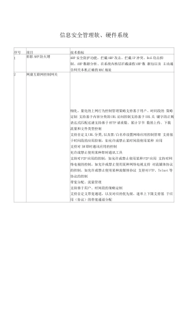 信息安全管理软、硬件系统