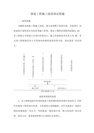 修复工程施工进度保证措施