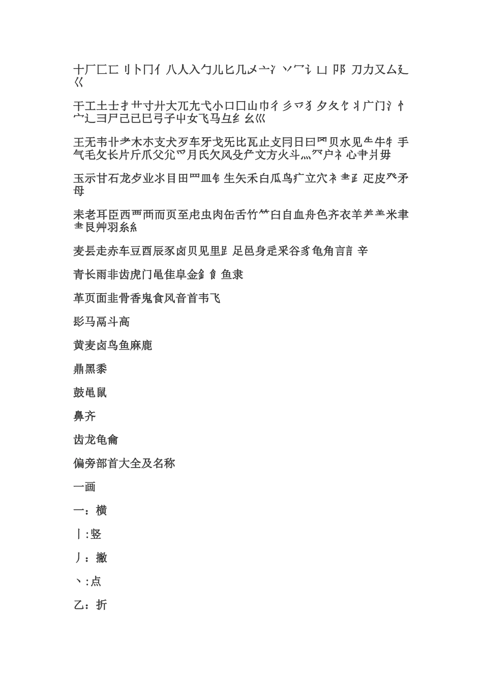 偏旁部首大全及名称_第2页