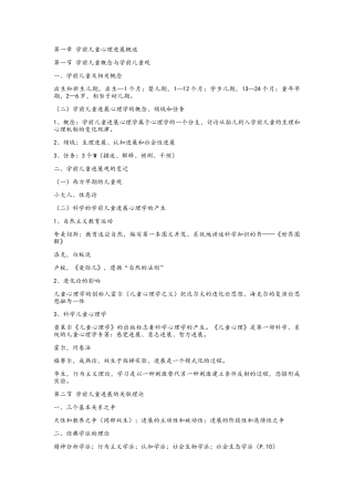 儿童心理学提纲