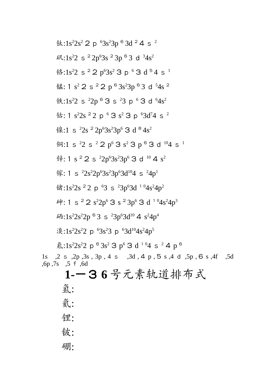 元素电子排布图_第2页