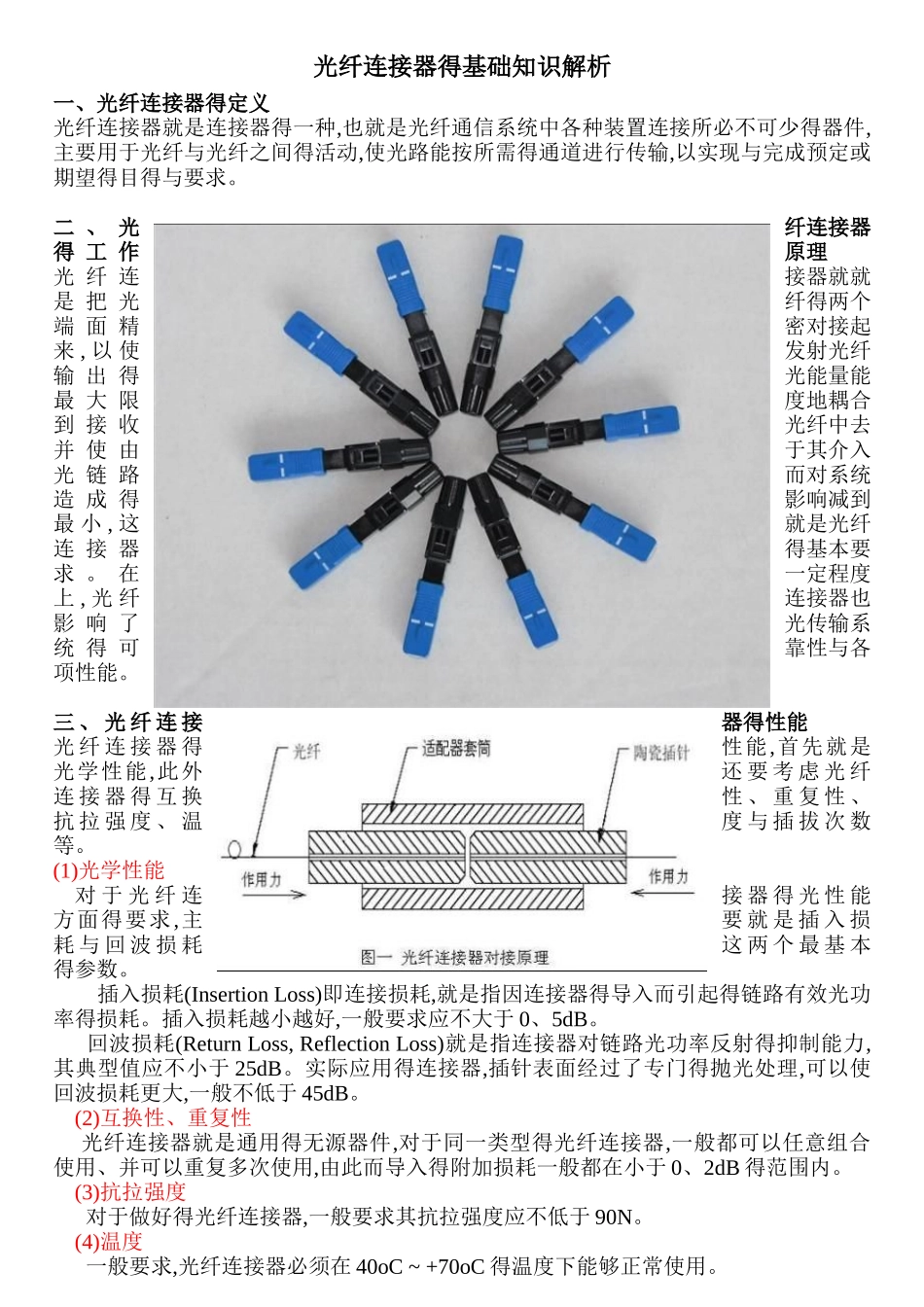 光纤连接器的基础知识_第1页