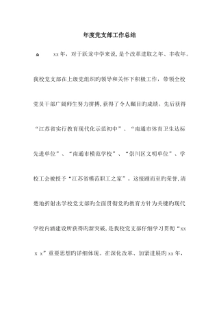 党支部工作总结