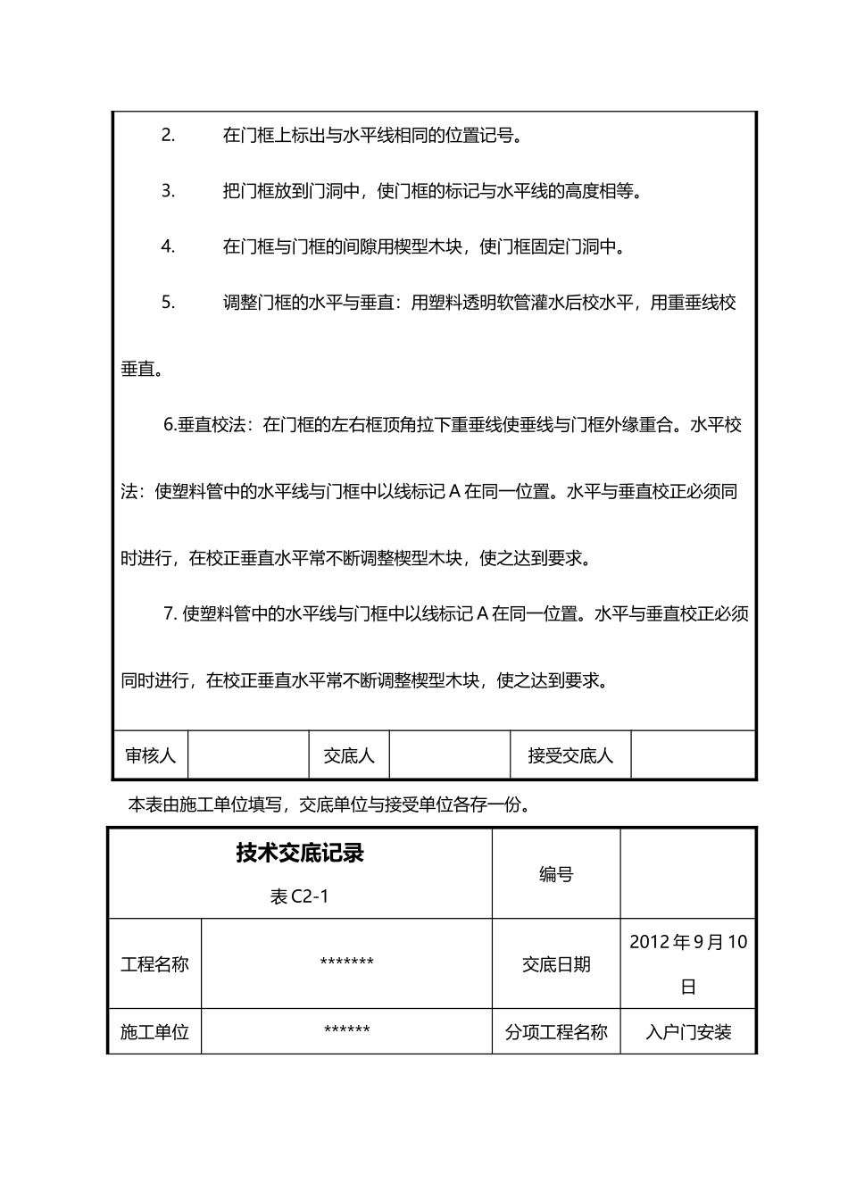 入户门安装技术交底_第3页