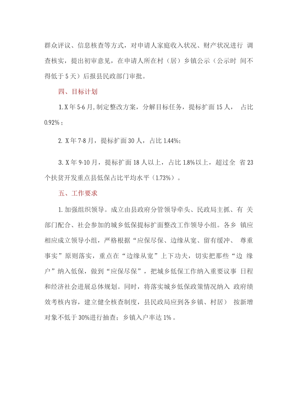 全县城乡低保提标扩面整改工作方案_第3页