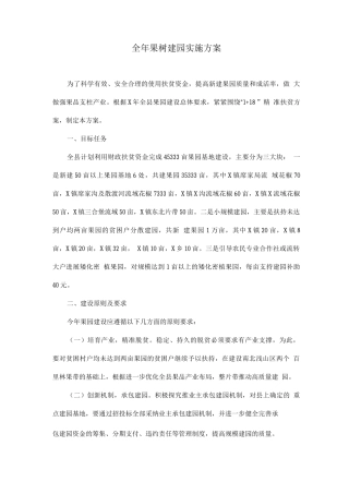 全年果树建园实施方案
