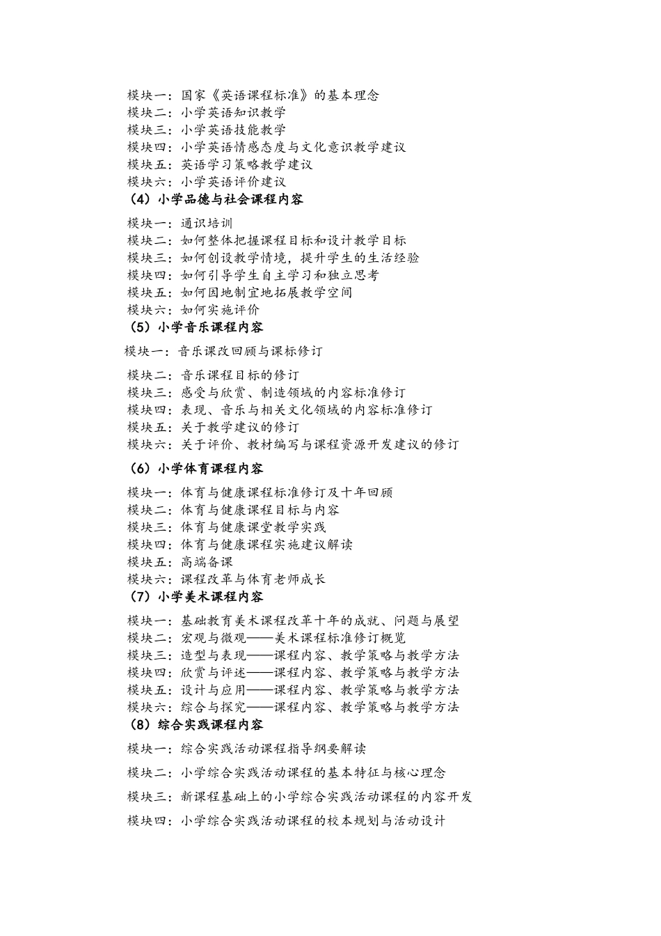 全省小学教师全员远程网络培训实施方案_第3页