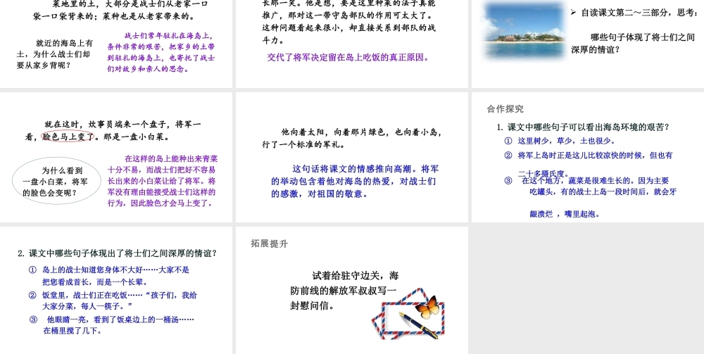 人教统编24版小学语文五年级上册第四单元15.小岛课件