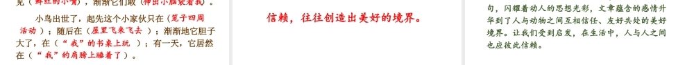 人教统编24版小学语文五年级上册第一单元4.珍珠鸟课件