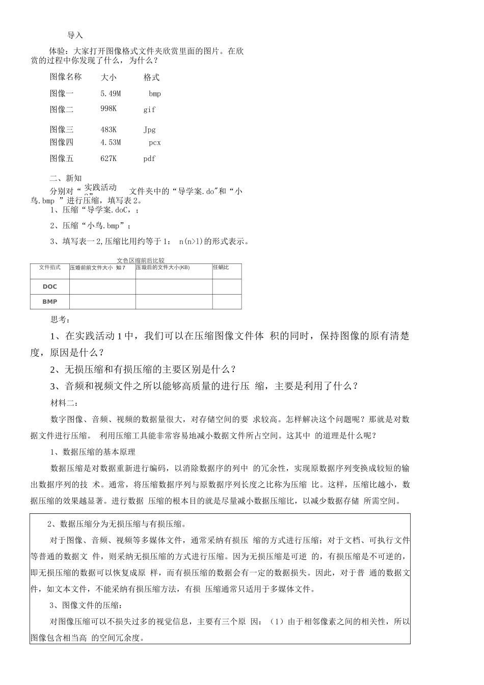 八年级上册信息技术图像的压缩处理_第2页