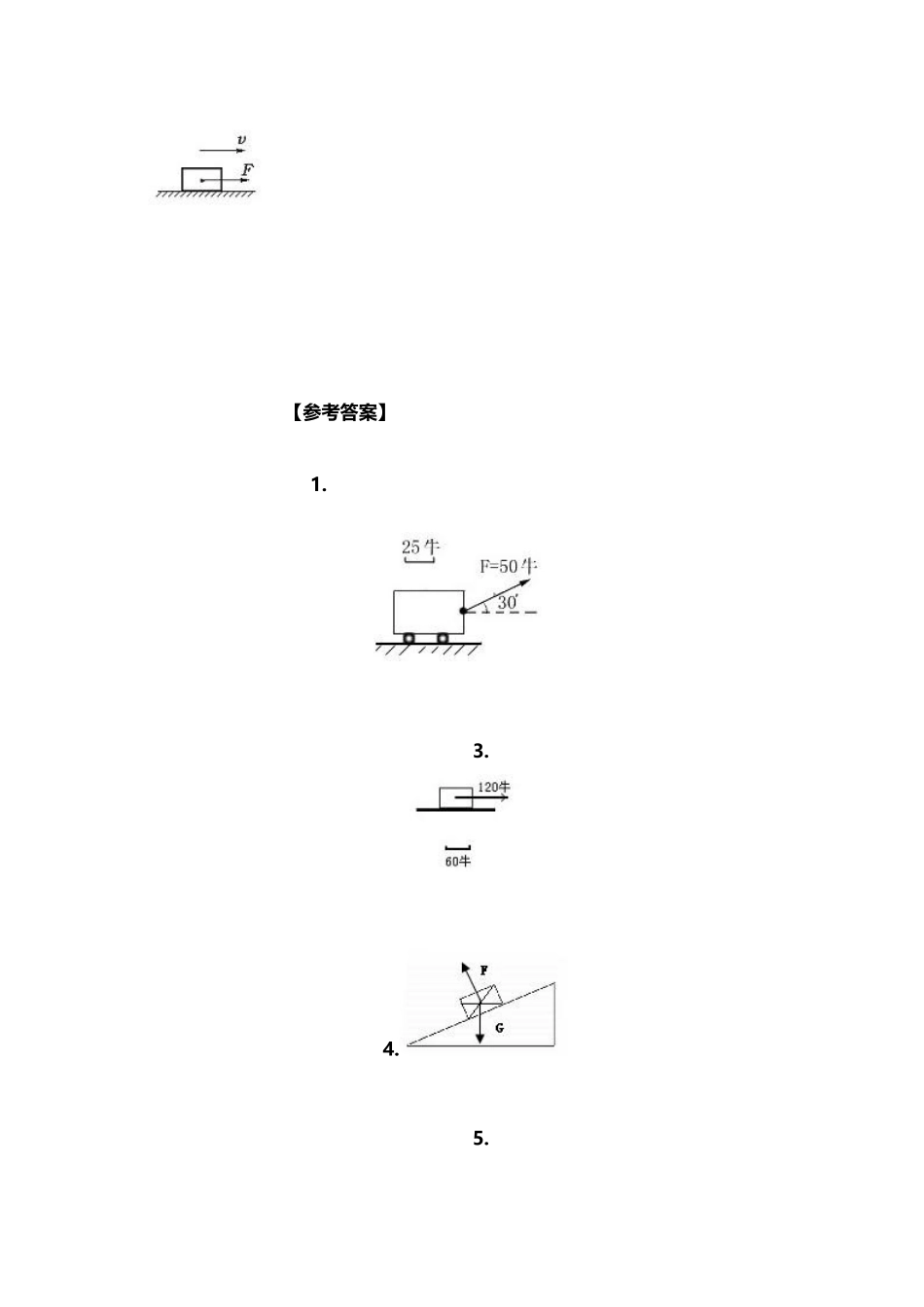 八年级物理力学作图题及答案_第3页