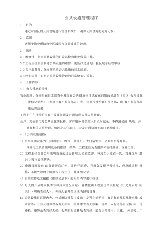 公共设施管理程序