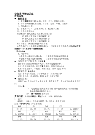 公务员复习知识点