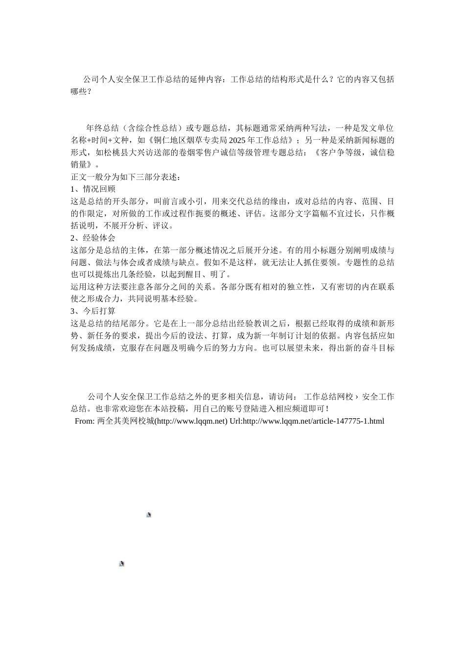 公司个人安全保卫工作总结_第2页