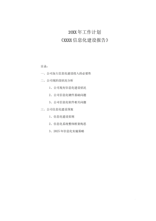 公司信息化建设规划