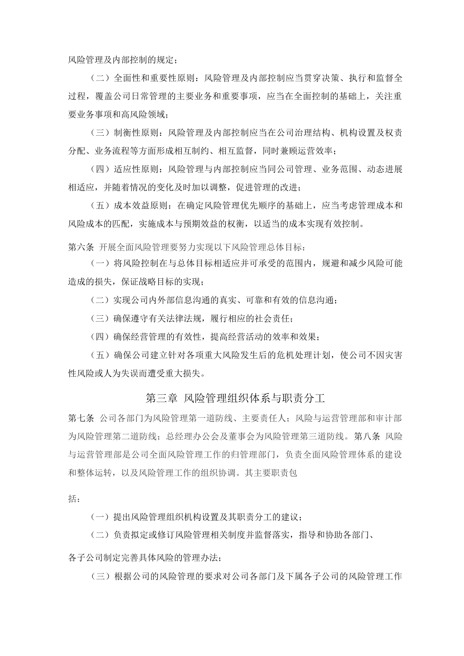 公司全面风险管理制度_第2页