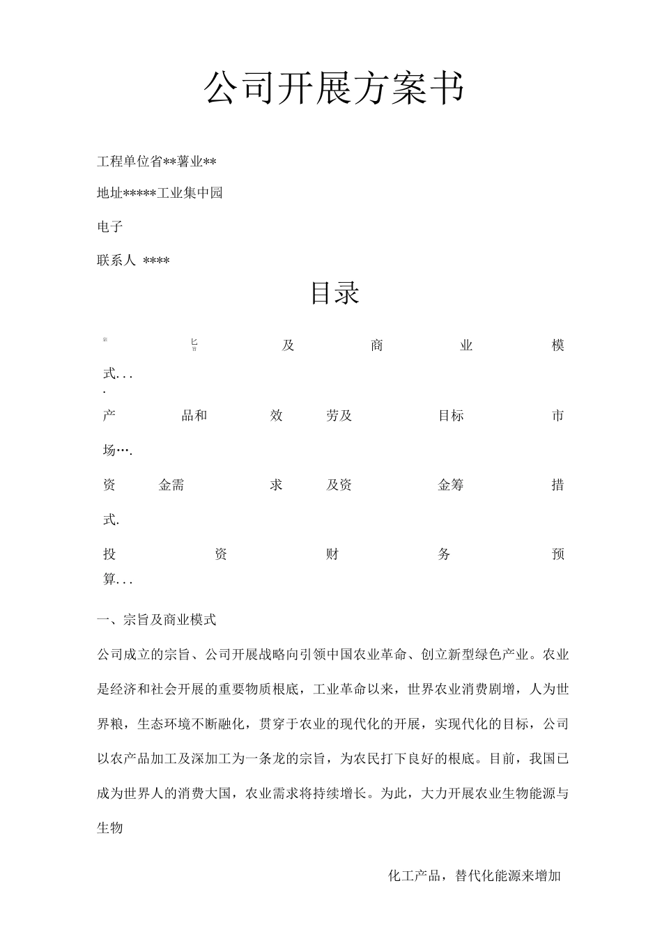 公司发展实施计划书_第1页