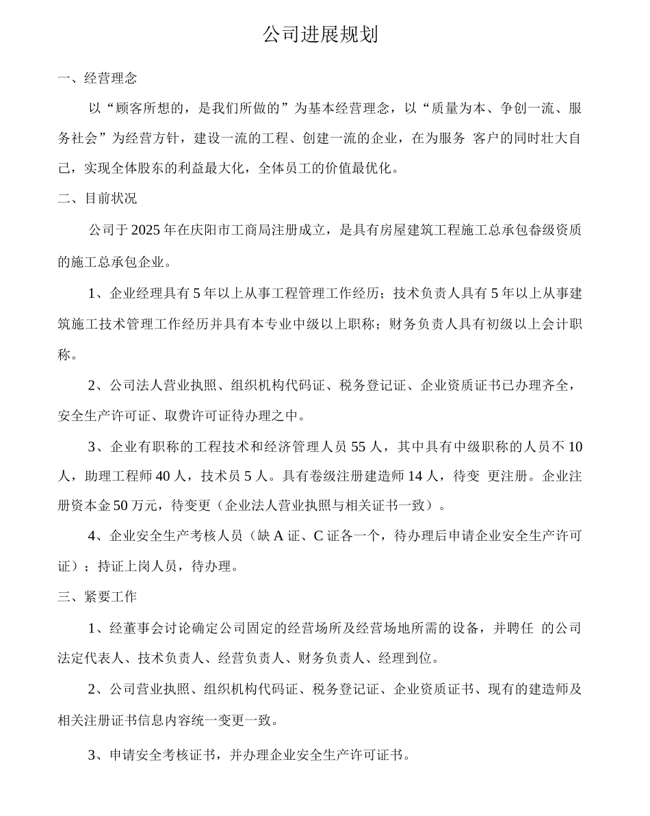 公司发展计划_第2页