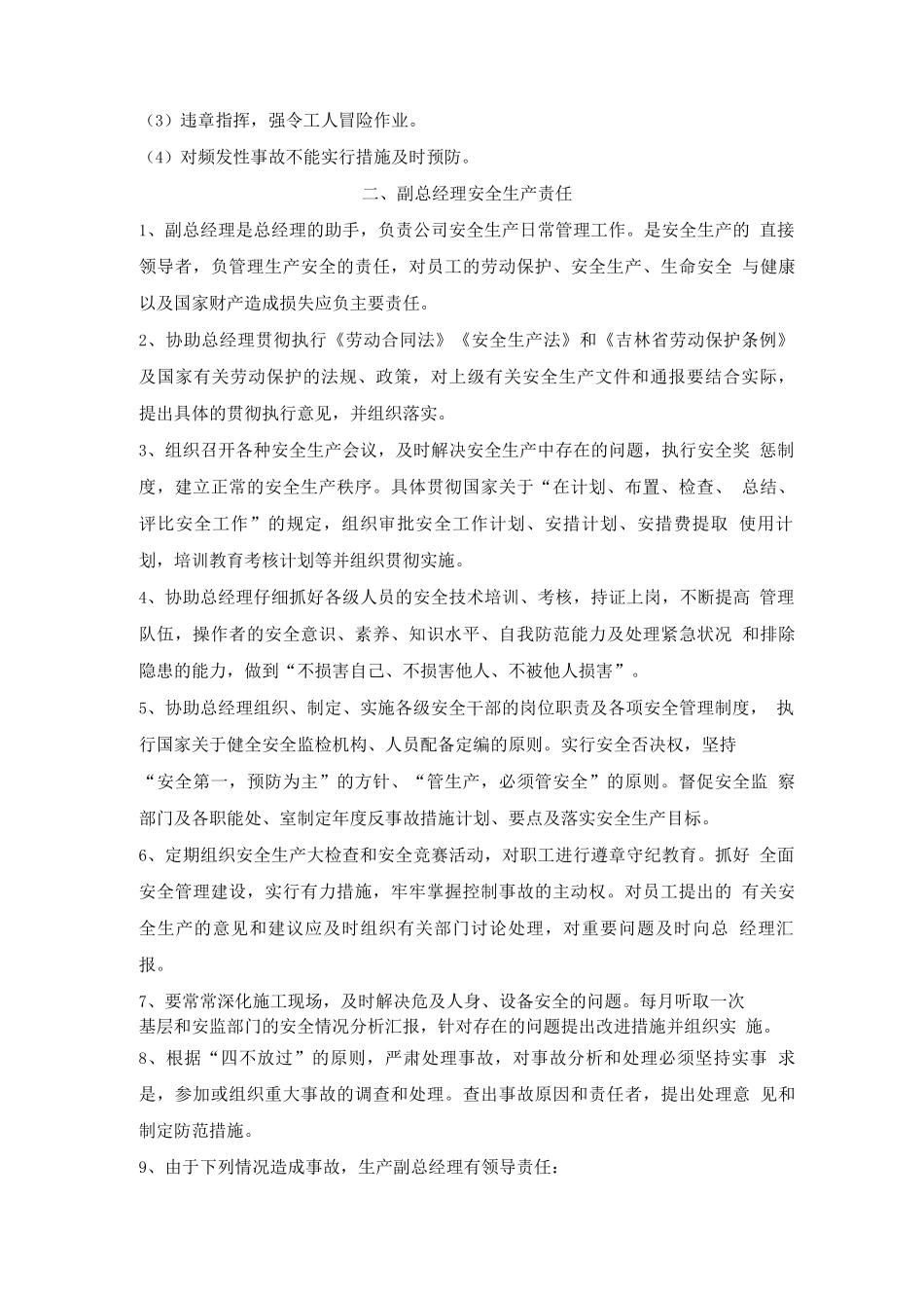 公司各岗位安全生产责任制度_第2页