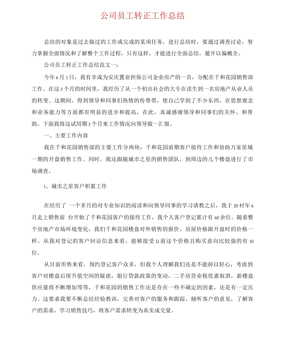 公司员工转正工作总结_第1页