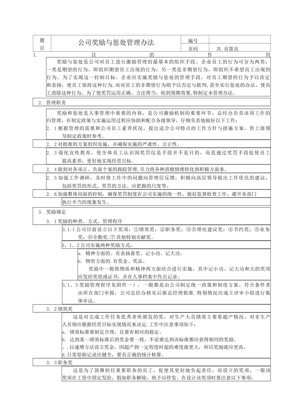 公司奖励片惩罚管理办法_第1页