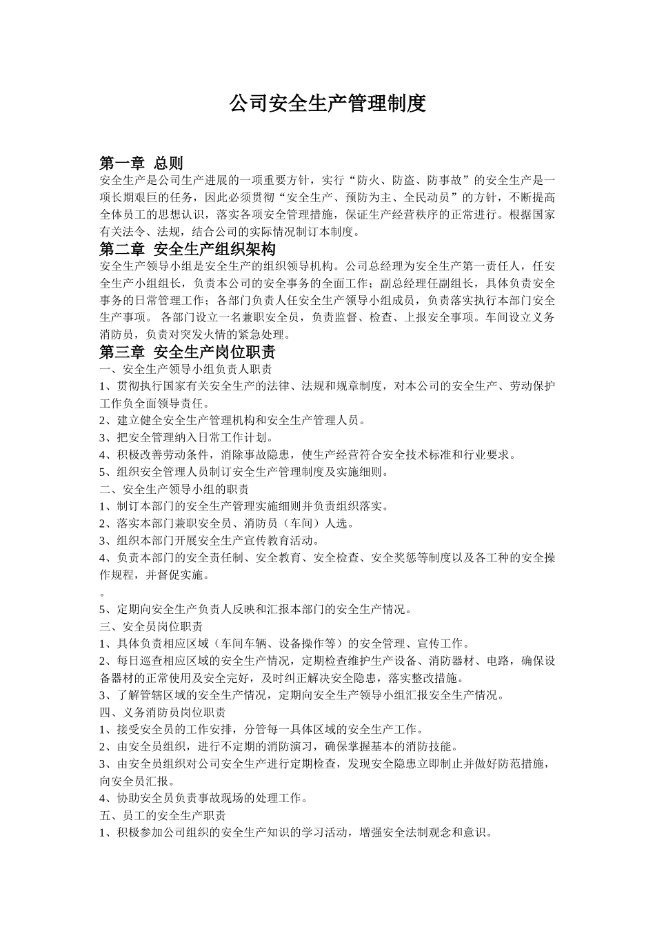 公司安全制度规章_第1页