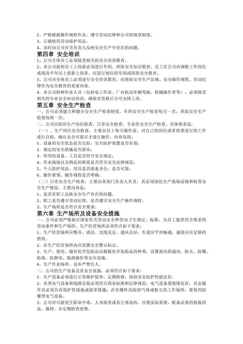 公司安全制度规章_第2页