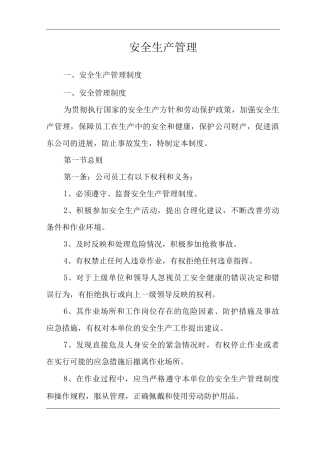 公司安全生产管理